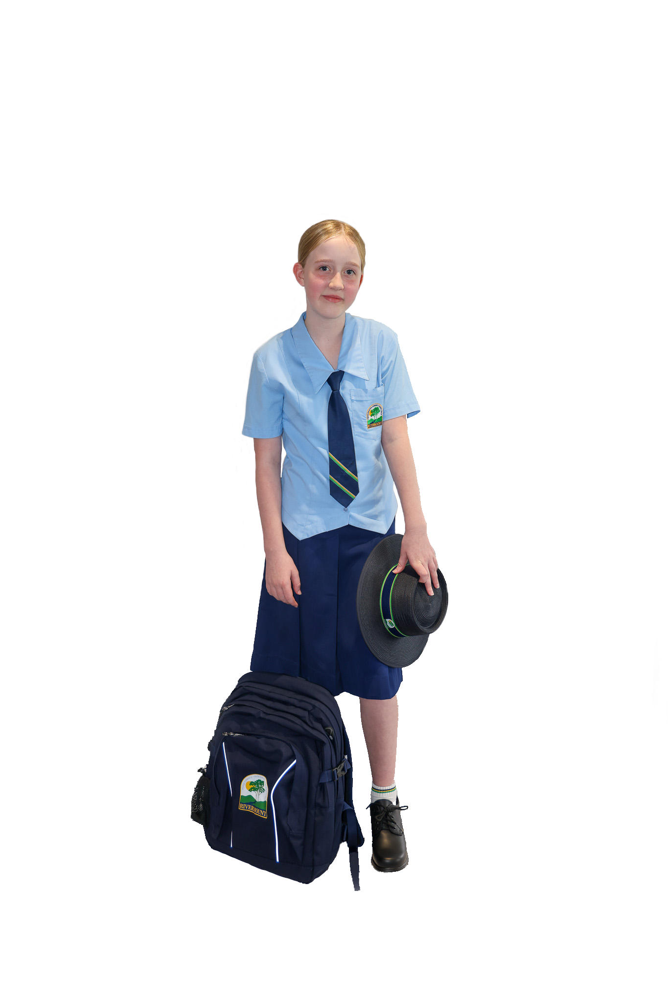 Girls Navy Formal Skirt 4-12