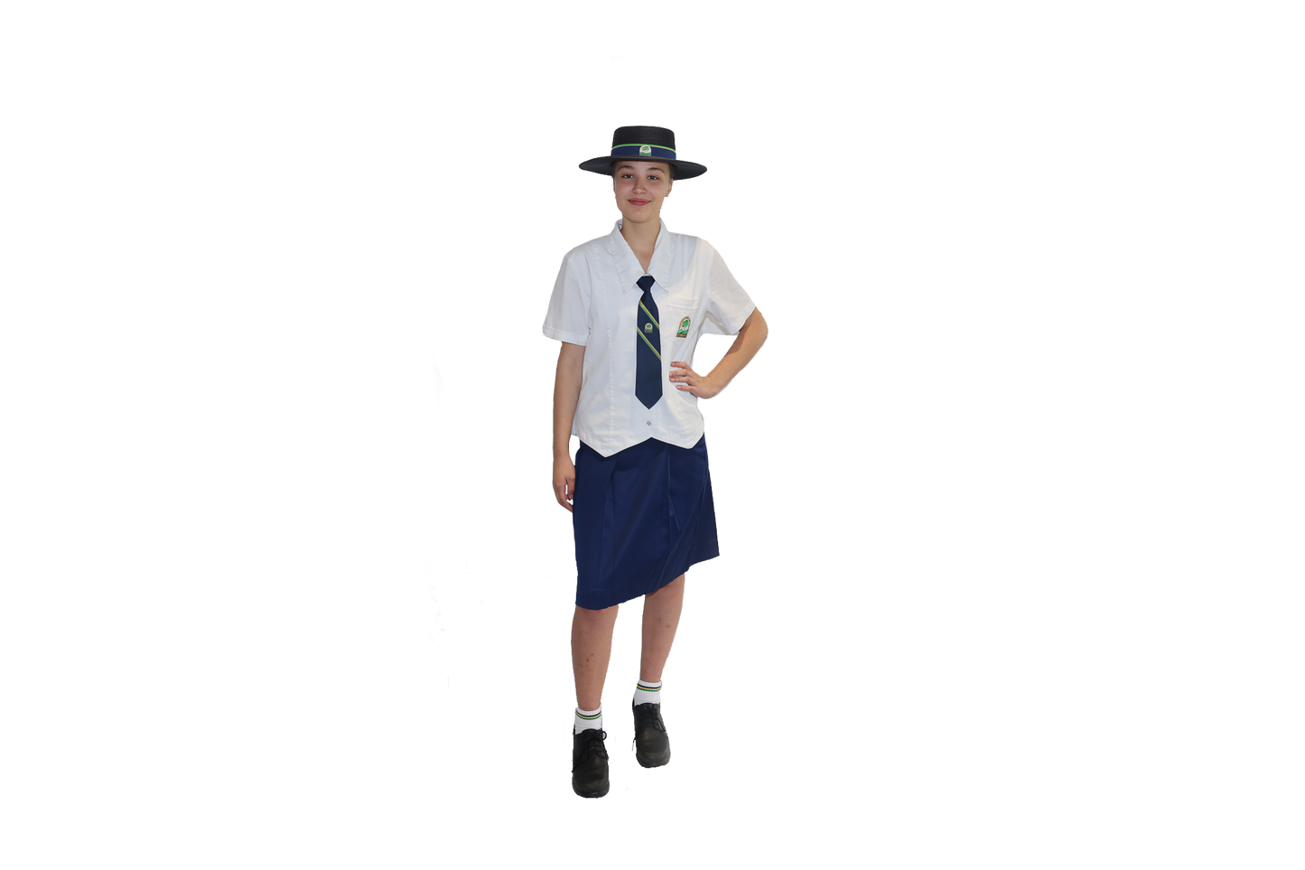 Girls Navy Formal Skirt 4-12