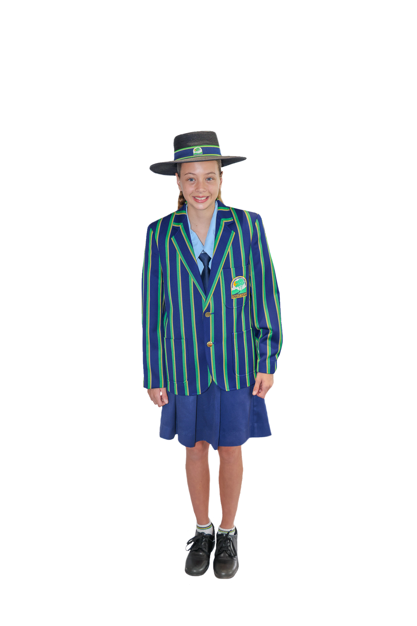 Girls Navy Formal Hat (Akubra)
