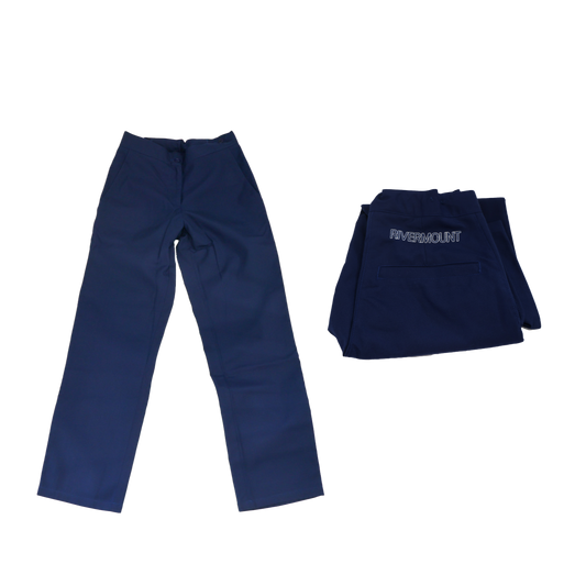 Girls Navy Pants with Rivermount Logo P-12