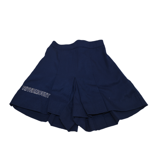 Girls P-3 Navy Coulotte with Rivermount logo