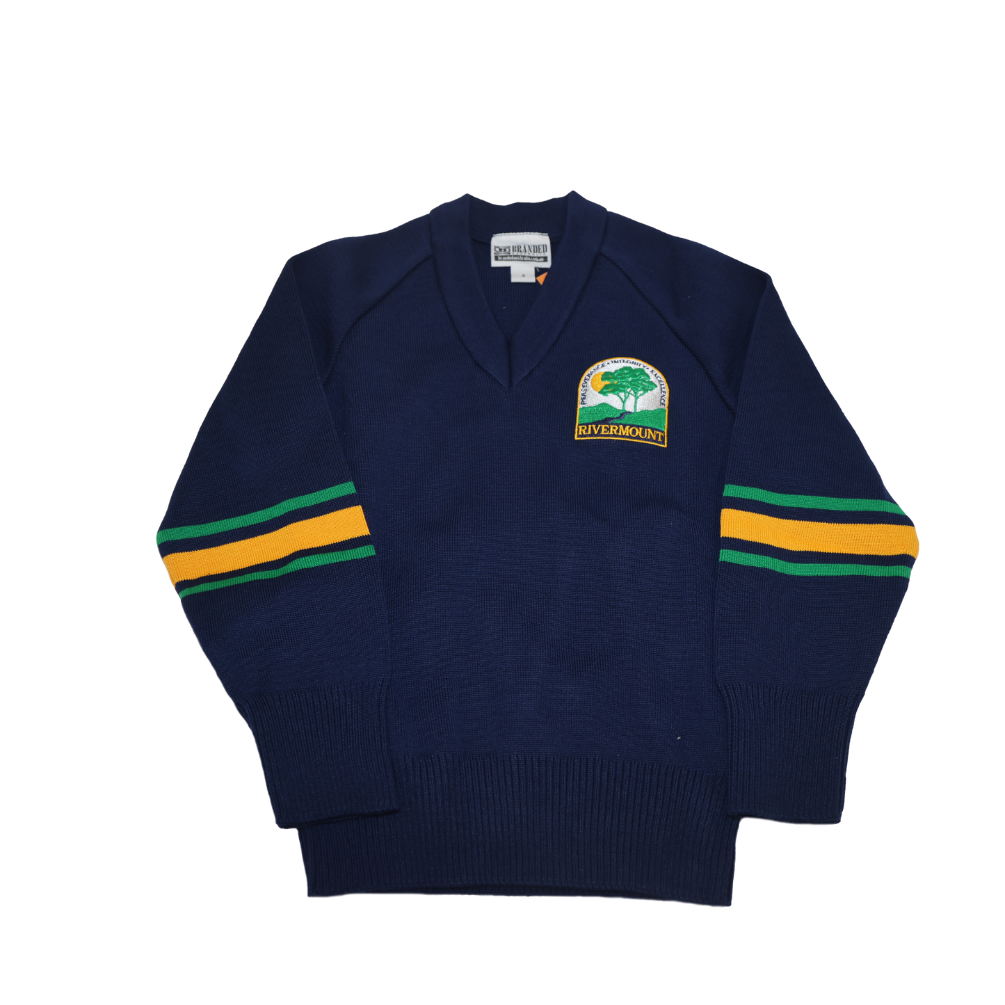 College Navy Jumper with Emblem P-12