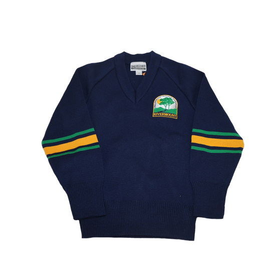 College Navy Jumper with Emblem P-12