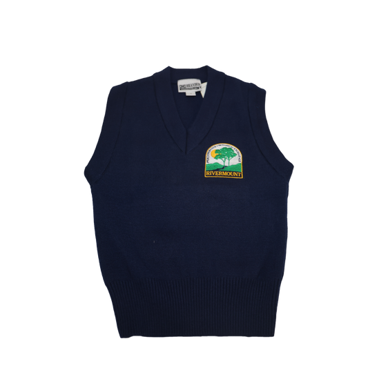 College Navy Vest with Emblem P-12