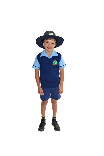 College Navy Vest with Emblem P-12