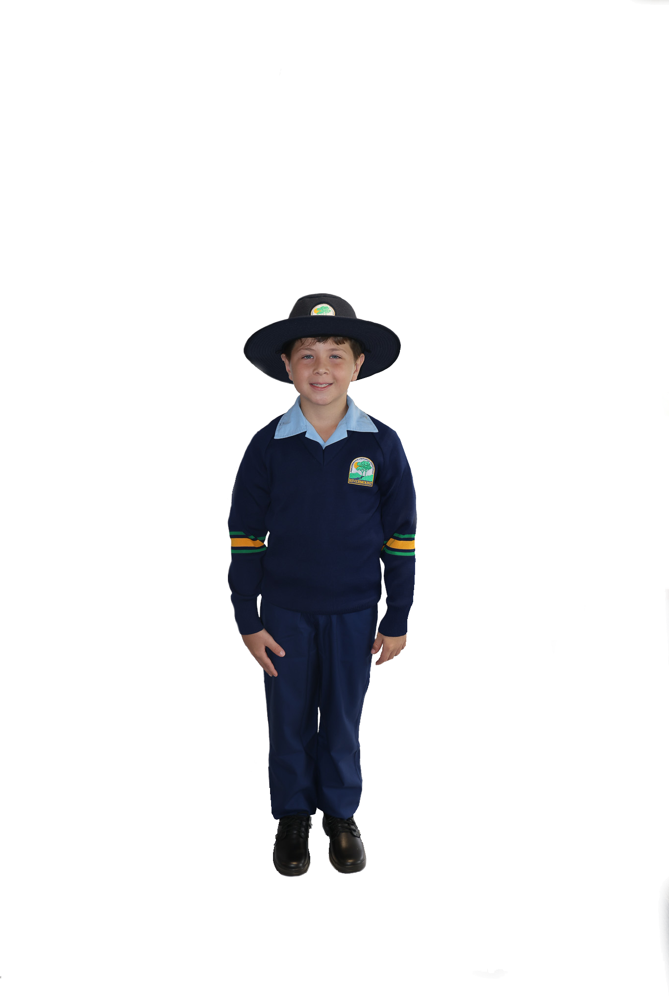 College Navy Jumper with Emblem P-12