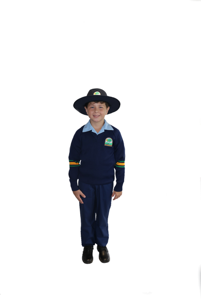 College Navy Jumper with Emblem P-12