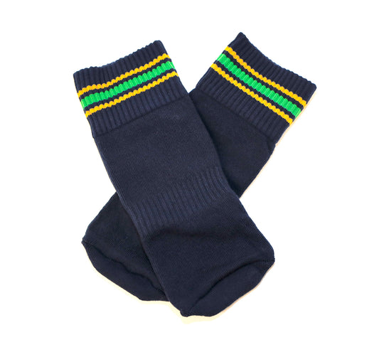 Boys Blue College Stripe Formal Bike Sock (3 Pkt)