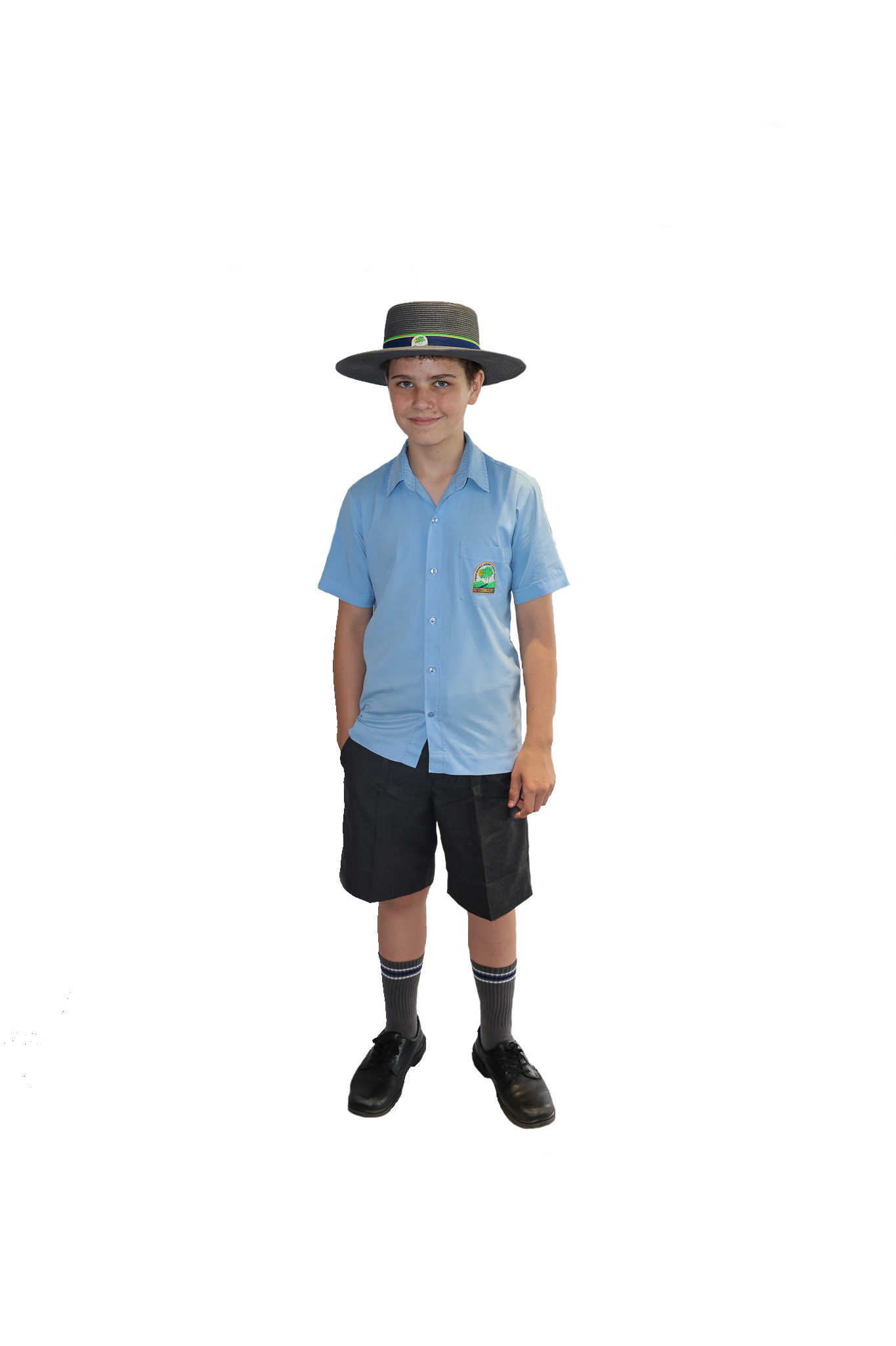 Middle School Boys Light Blue Shirt